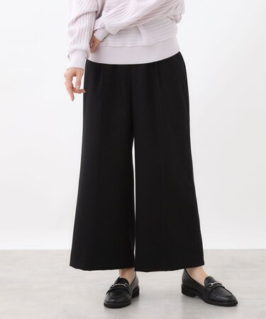 【腰周りすっきり◎】ワイドクロップドパンツ