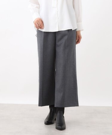 【腰周りすっきり◎】ワイドクロップドパンツ