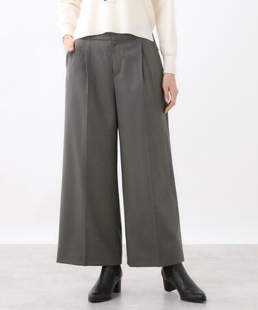 【腰周りすっきり◎】ワイドクロップドパンツ