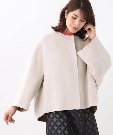 【R‐QUALITY】リバー仕立てショートコート