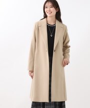 【定番人気】テーラードカラーロングウール混コート