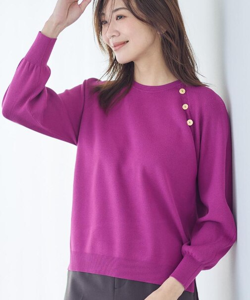【ゆったり着られる◎】ラグランスリーブニット