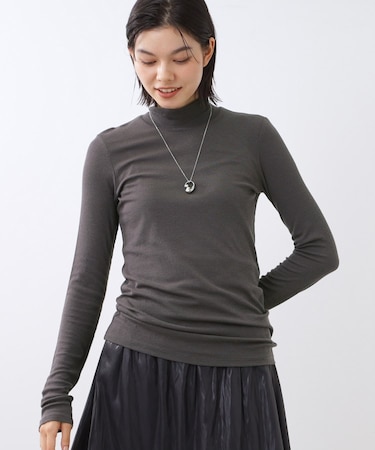 【重ね着に大活躍◎/暖か保湿素材】プチタートルネックニット