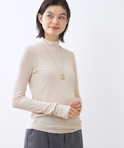 【重ね着に大活躍◎/暖か保湿素材】プチタートルネックニット