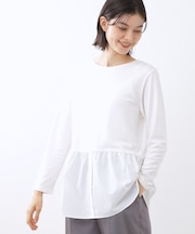 【重ね着でも一枚着でも◎】ドッキングジャージトップス