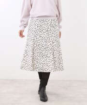 ソフトフレアプリントスカート