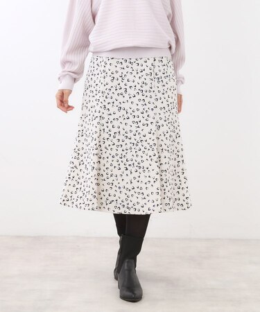ソフトフレアプリントスカート