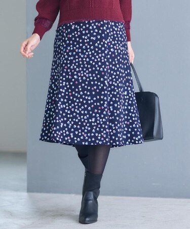 ソフトフレアプリントスカート