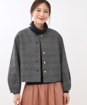 【着映え◎／アームホールゆったり】グレンチェックジャコット