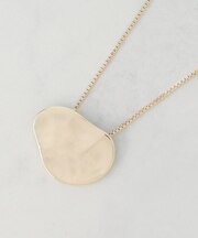 メタルプレートロングネックレス