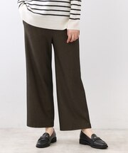 【E‐QUALITY/ウエスト総ゴム】ワイドストレートパンツ