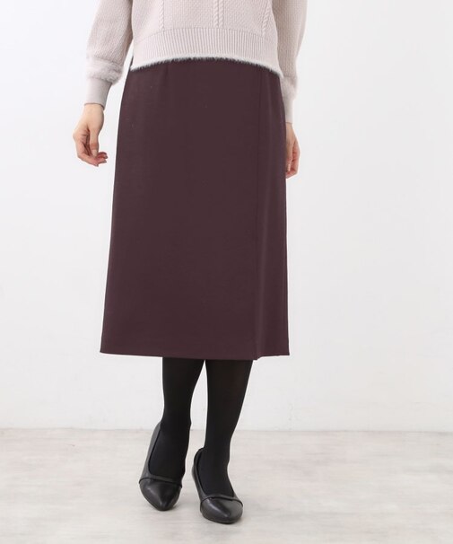【すっきりシルエット／通勤におすすめ◎】キレイめジャージタイトスカート