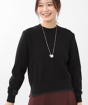 【ほんのりラメ感◎】ケーブル柄ニット