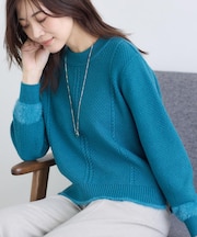 【ほんのりラメ感◎】ケーブル柄ニット