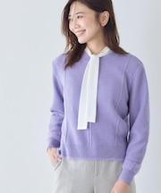 【ほんのりラメ感◎】ケーブル柄ニット