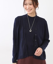 【選べる5色／アンサンブル可】Vネックカーディガン