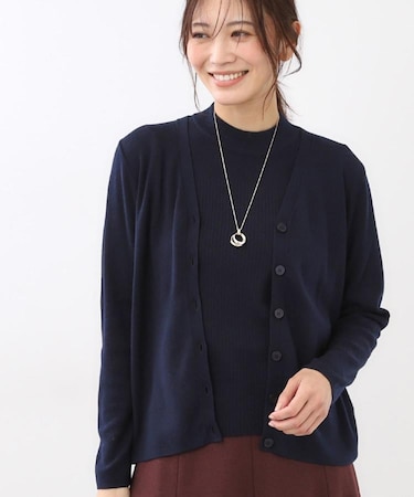 【選べる5色／アンサンブル可】Vネックカーディガン