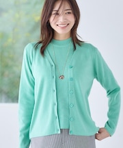 【選べる5色／アンサンブル可】Vネックカーディガン