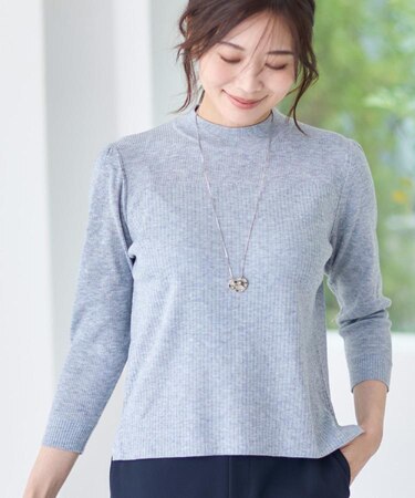 【選べる5色／アンサンブル可】プチハイネックリブニット