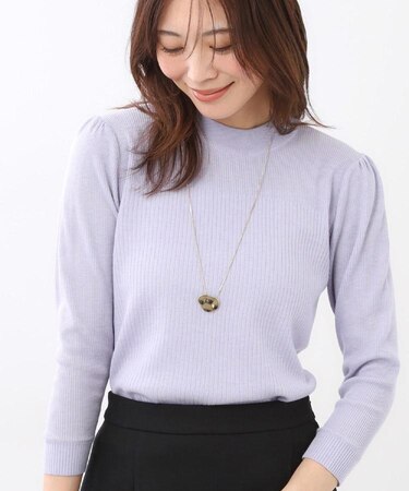 【選べる5色／アンサンブル可】プチハイネックリブニット