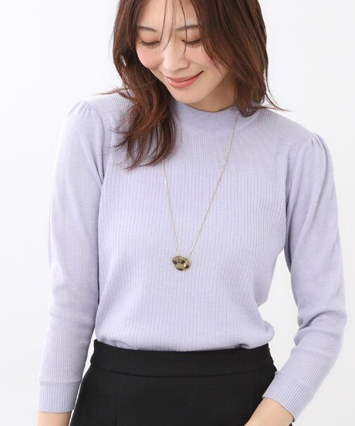 【選べる5色／アンサンブル可】プチハイネックリブニット