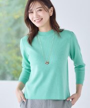 【選べる5色／アンサンブル可】プチハイネックリブニット