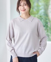 【着映え◎】衿つきニットトップス