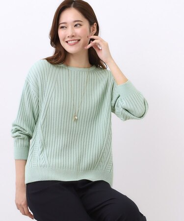 【ゆったり着られる◎】ワイドリブニットプルオーバー