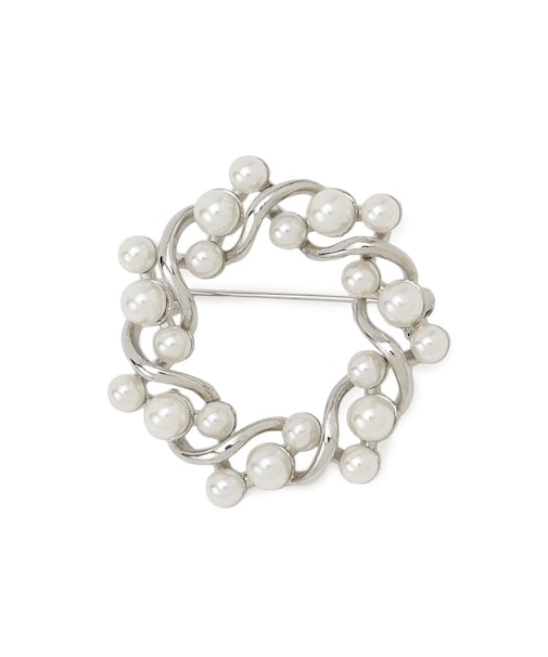 【フォーマル／入卒】パール調×サークルデザインブローチ