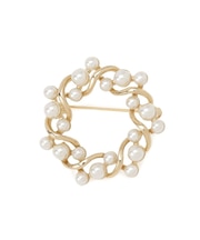 【フォーマル/入卒】パール調×サークルデザインブローチ