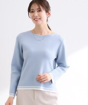 【セットアップ可】ダブルジャカードニットプルオーバー