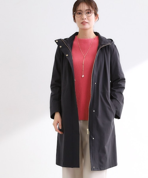 【中綿ライナー付き】ライナー付きフーデッドロングコート