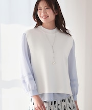 【セットアップ可】ダブルジャカードニットベスト