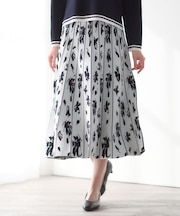 【セットアップ可】ダブルジャカードニットフレアスカート