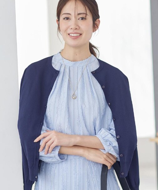 レースデザインスリーブカーディガン