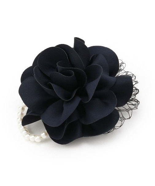 【フォーマル／入卒】レースフラワーミニコサージュ