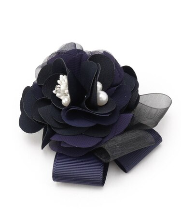 【フォーマル／入卒】サテンフラワーコサージュ