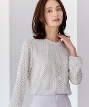 フロントフリルシフォンブラウス