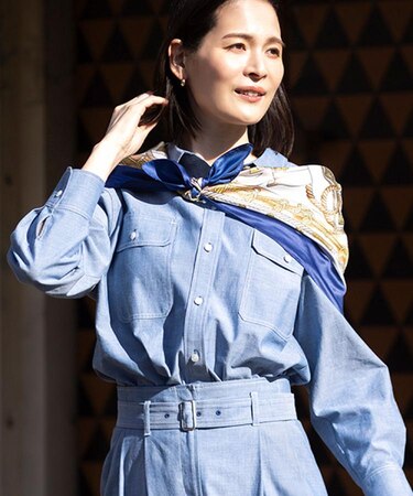 【羽織にも◎】ダンガリーシャツ