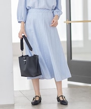 【セットアップ可】ストライプ柄ジャカードスカート