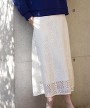 【セットアップ可】レースミディアムスカート