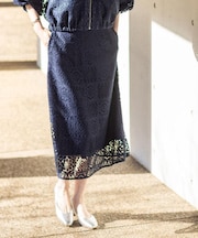 【セットアップ可】レースミディアムスカート