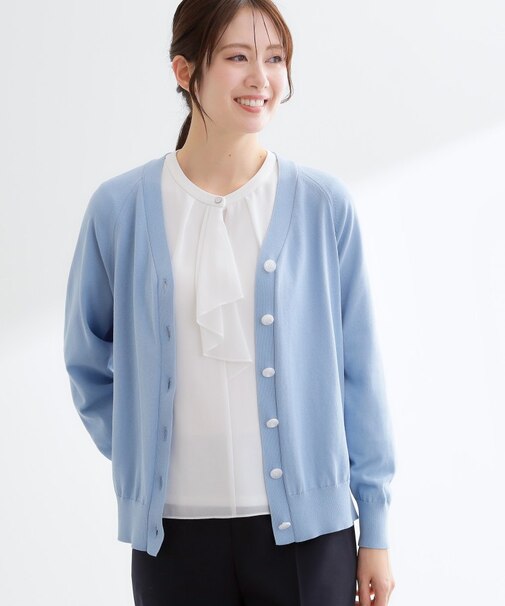 ハイゲージVネックカーディガン