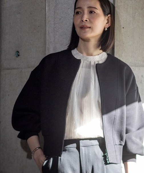 ダブルジップライトブルゾン