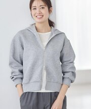 ダブルジップドロップショルダーパーカー