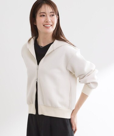 ダブルジップドロップショルダーパーカー