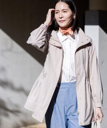 ストレッチタフタミドル丈パーカー