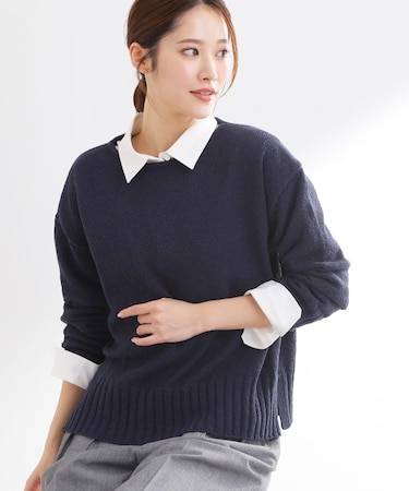 【レイヤードにおすすめ◎】ロング丈リラクシーニット