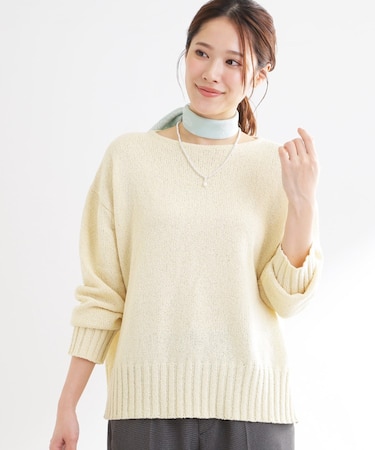 【レイヤードにおすすめ◎】ロング丈リラクシーニット