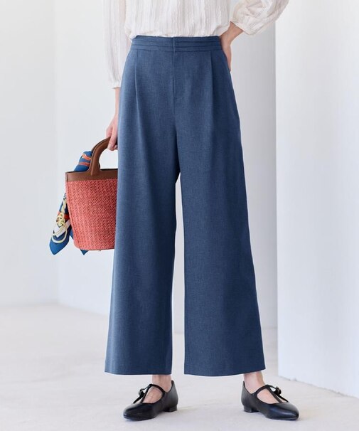 ドライタッチストレートワイドパンツ